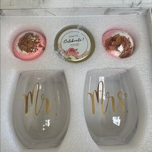 Marble Wedding Gift Box with Red Ribbon